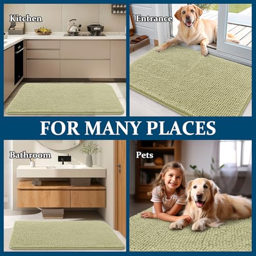 Dog Door Mat for Muddy Paws 30x17 (Vanilla / 30" X 17")