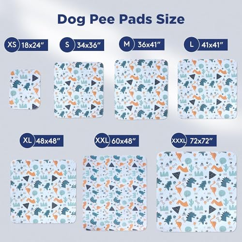 Washable Pee Pads for Dogs (Dark Blue / 36X41 (2 Packs))