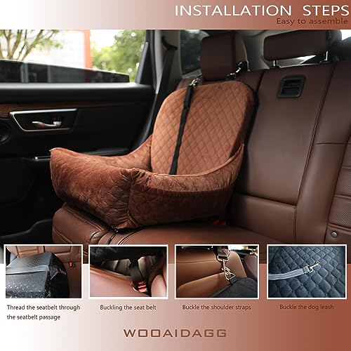 Dog Car Seat for Small Dogs (Brown)