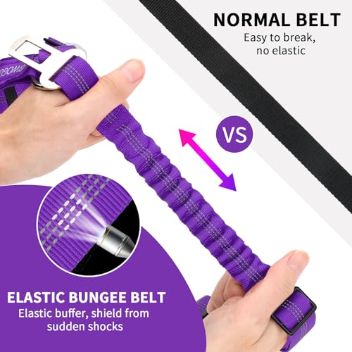 2 Pack Dog Seat Belt for Car (Purple)