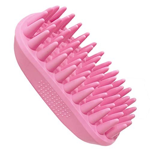 Pet Silicone Shampoo Brush for Long & Short Hair (Pink)