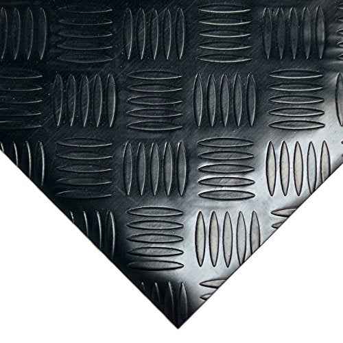 Diamond Grip Floor Mat (2mm x 4 x 10-Feet / Dark Grey)