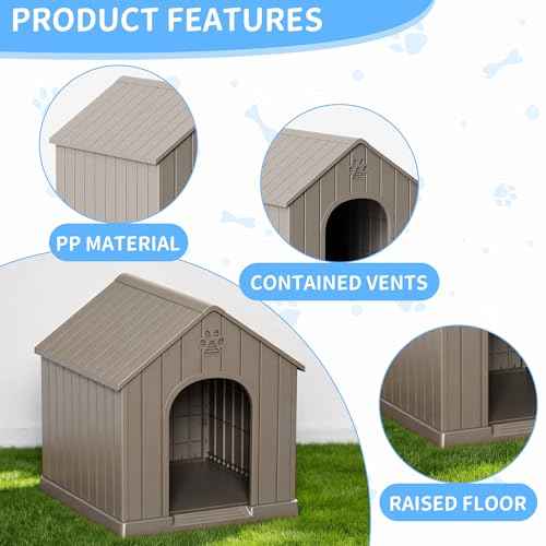 Outdoor Dog House (Grey / 38.62*36.26*38.07)