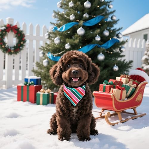 Christmas Dog Bandana (New Xmas / Large (Pack of 1))