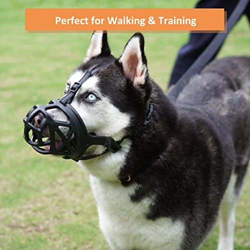 Dog Muzzle Humane Basket Muzzle for Small Dogs Biting (Small)