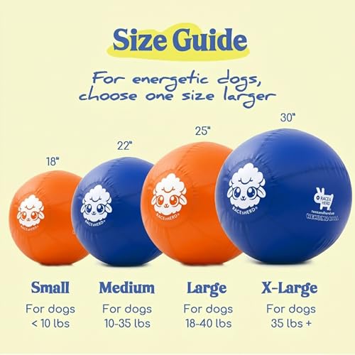 30" Herding Ball for Dogs (Tangerine - XL 30" Herding Ball Set / XL 30")