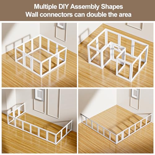 Clear Acrylic Dog Playpen Transparent Dog Playpen Indoor (White / 30"H)