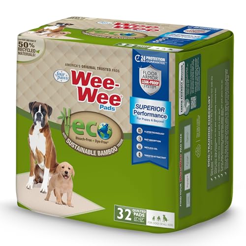 Wee Wee Superior Performance Eco Bamboo Dog Pee Pads (32 Count)