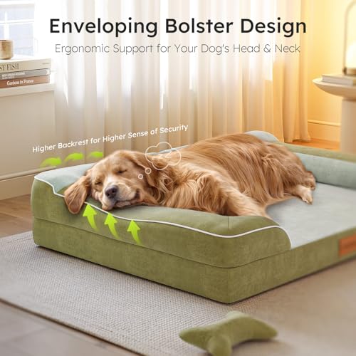 Extra Large Dog Bed (Dark Green / X-Large(42"L x 30"W x 9.5"Th))
