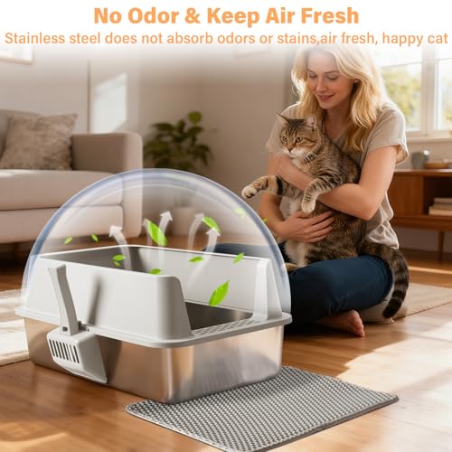 Stainless Steel Litter Box XL (XL-lid box)
