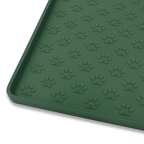 Pet Placemat for Dog and Cat (18"L x 12"W / Hunter Green)