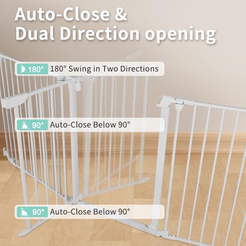 Extra Wide Baby Gate (Whtie / 30"*72"(3-Panel))