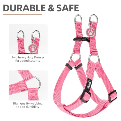 No Pull Dog Harness Medium Sized Step (Light Pink / Medium)