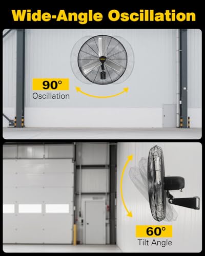 30 Inch Wall Mount Fan Oscillating (30 Inch Oscillating (9,500 CFM))