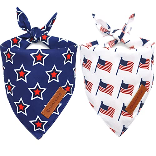 American Flag Dog Bandanas 2 Pack (American Flag 1 / X-Large)