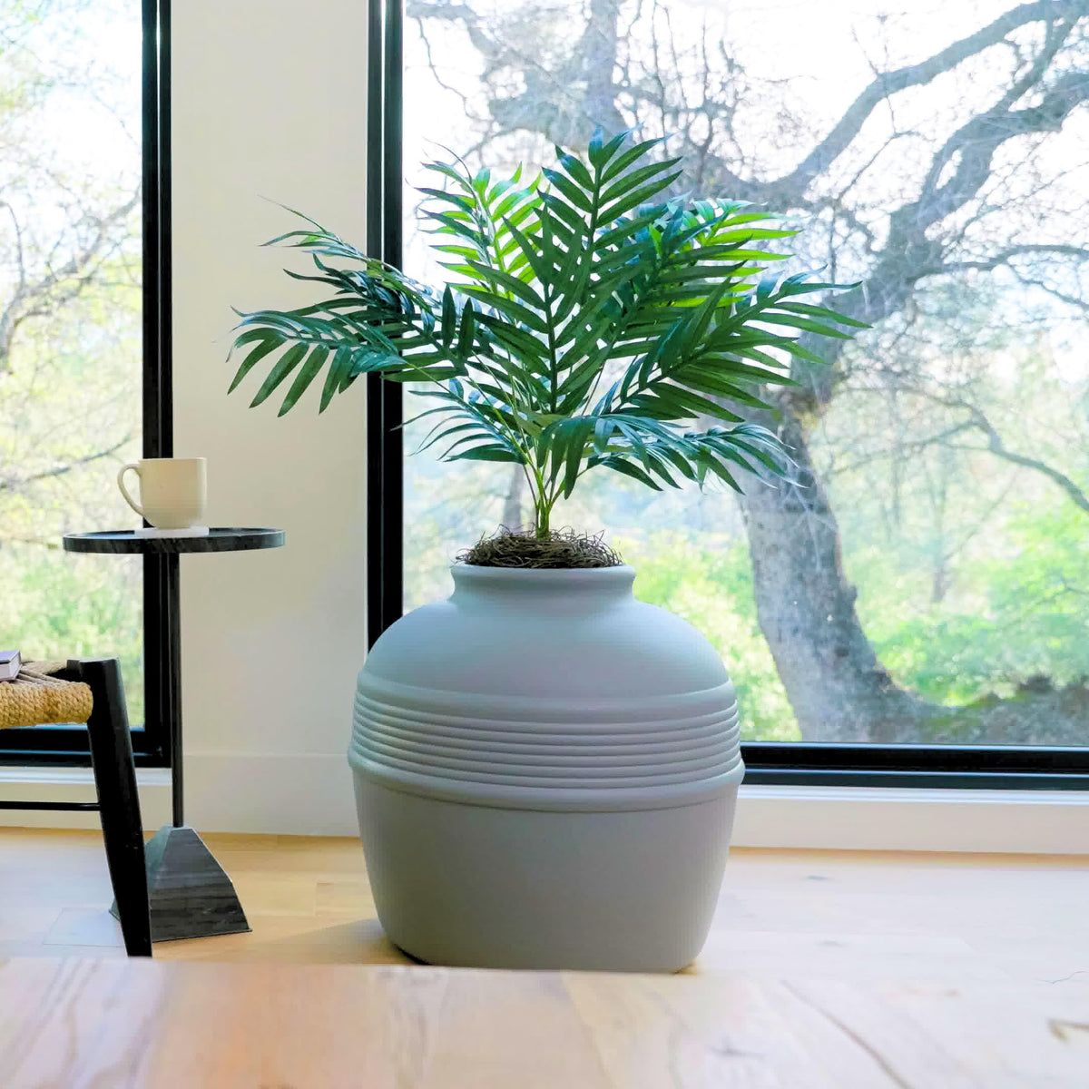 Original Hidden Litter Box Planter (Palm Plant / Base Kit / Pebble Gray)