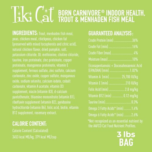 Tiki Cat Born Carnivore Dry Cat Food (3 Pound (Pack of 1))
