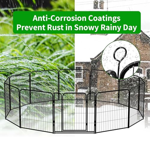 Dog Playpen Outdoor Extra Wide 24 Panels Heavy Duty Dog Fence 40" (32"W x 40"H)