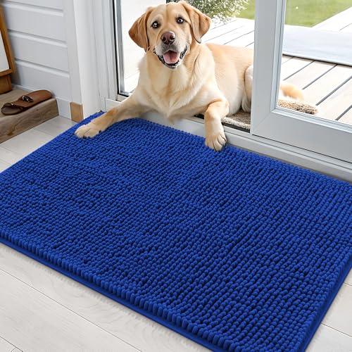Dog Door Mat for Muddy Paws 35x24 (Royal Blue / 35" X 24")