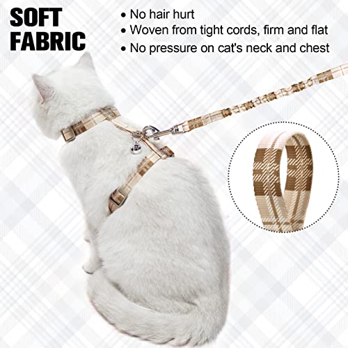Cat Harness and Leash Set (Small(Chest: 10"-15") / Beige)
