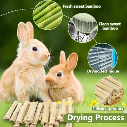 250g(0.55lbs) Sweet Bamboo Chew Sticks Rabbit Toys for Grinding