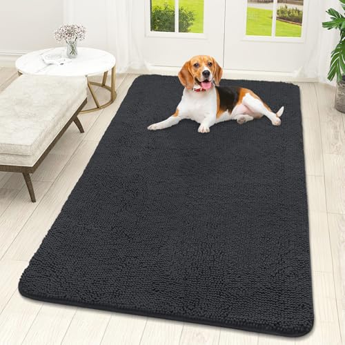 Dog Door Mat for Muddy Paws 59x32 (Dark Grey / 59" X 32")