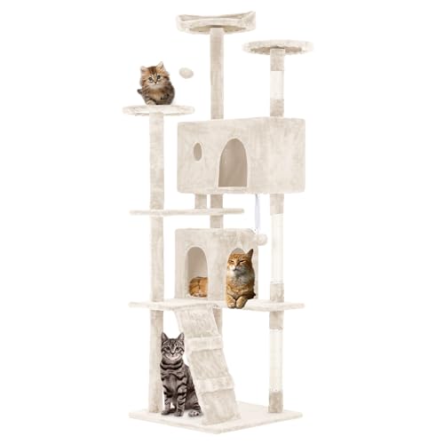 70" Cat Tree Tower (Beige)