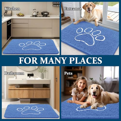 Dog Door Mat for Muddy Paws 36x24 (Cornflower Blue / 36" X 24")