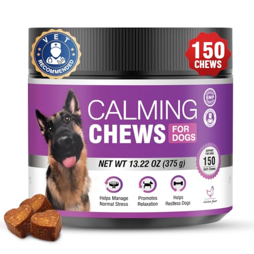 Calming Chews for Dogs 150pc Dog Calming Treat and Bites with Melatonin (150 pcs)