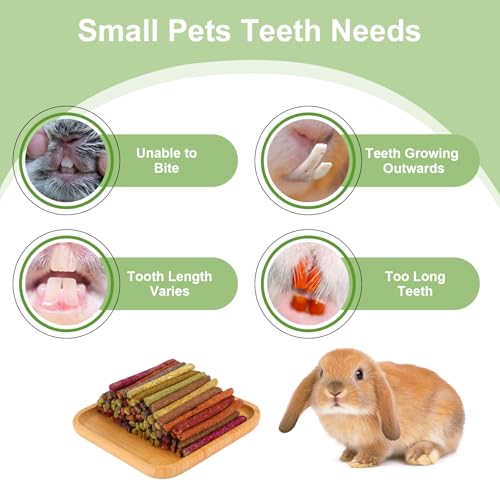 70PCS 10Flavors Bunny Chews Toys Sticks