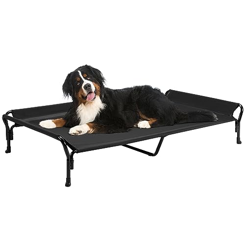 Cooling Elevated Dog Bed (Black / 62.5"L x 37.0"W x 12.0"Th)