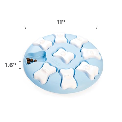 Nina Ottosson Puppy Tornado Dog Puzzle Interactive Treat Puzzle Dog Enrichment Dog Toy for Puppies (Puppy Smart (Light Blue) / 1 Count (Pack of 1))