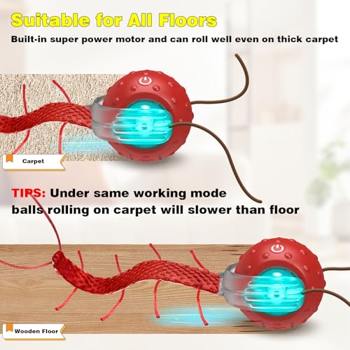 Interactive Cat Toys for Indoor Cats (Red)