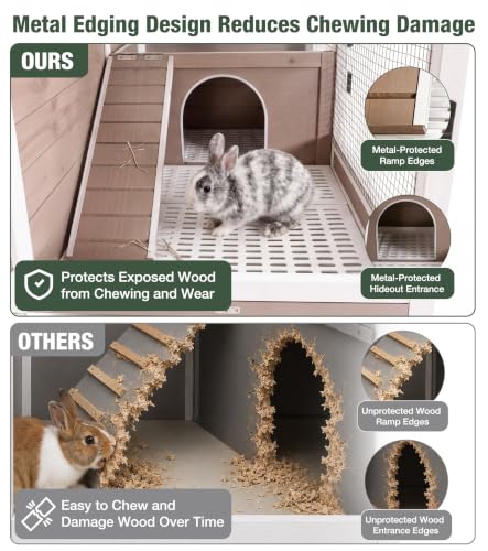 Guinea Pig Cage Indoor with Chew (Brown)