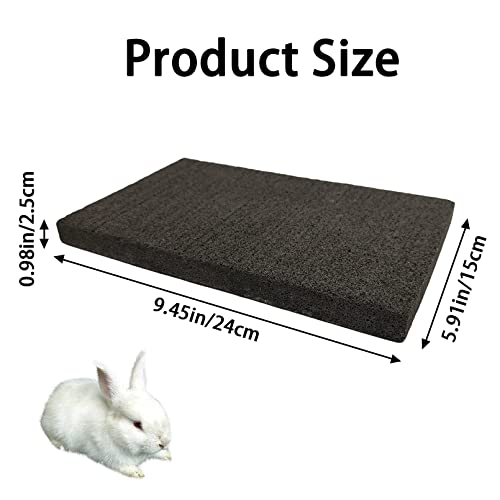 Rabbit Grinding Claw Pads Natural Bunny Scratch Foot Mat 2 Pack (Black 2x Large)