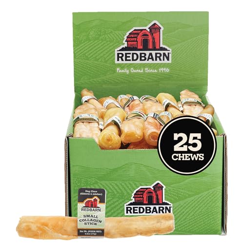 Redbarn Small Collagen Sticks 100% Natural Beef Dog Chew (Small / 0.02 Ounce (Pack of 25))