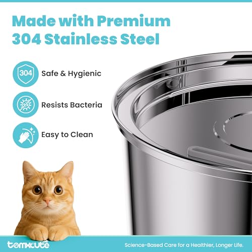 Cat Water Fountain Stainless Steel with 8 filters