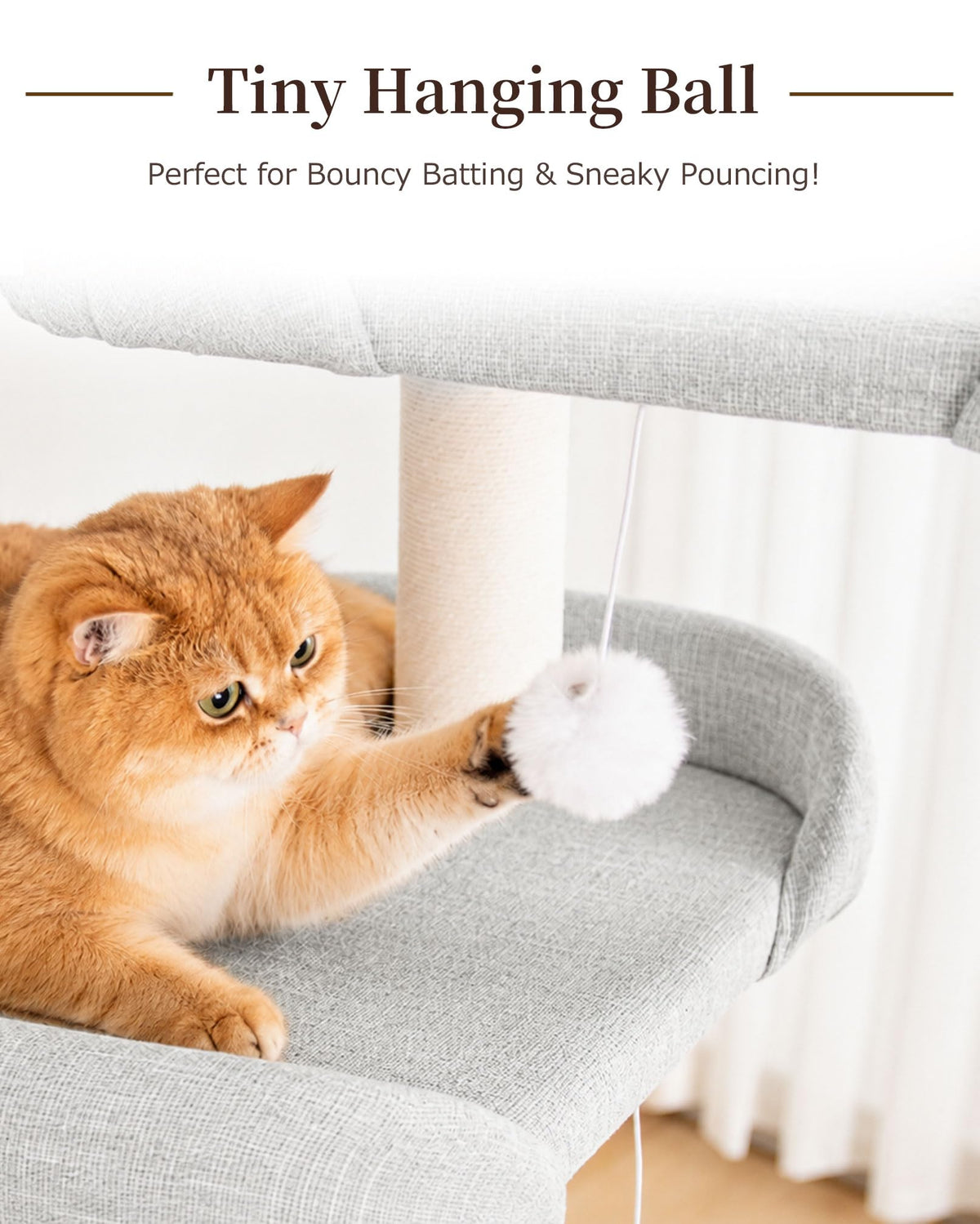 53" Cat Tree Tower for Large Cats (Gray 53'')