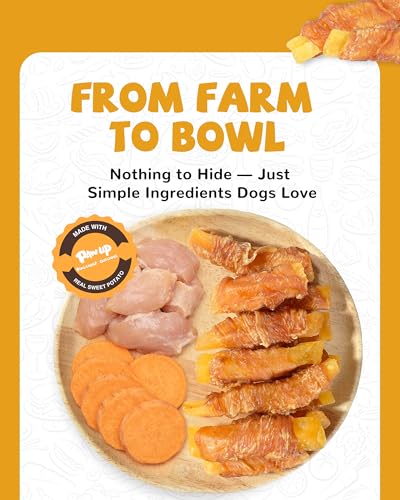 Dog Treats Chicken Jerky Wrapped Sweet Potato (12.5 Ounce (Pack of 1))