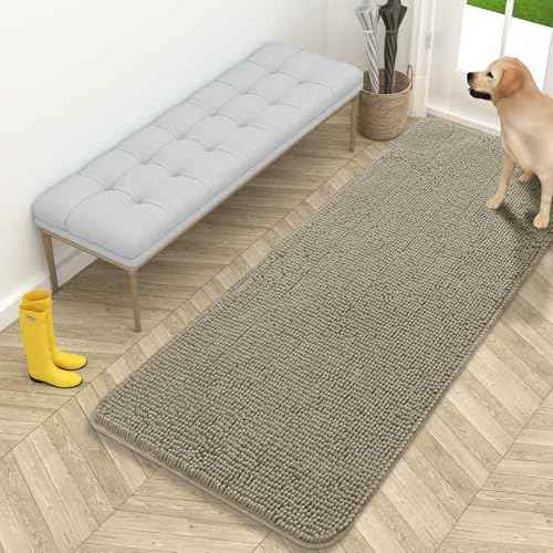 Dog Door Mat for Muddy Paws 59x24 (Warm Taupe / 59" X 24")