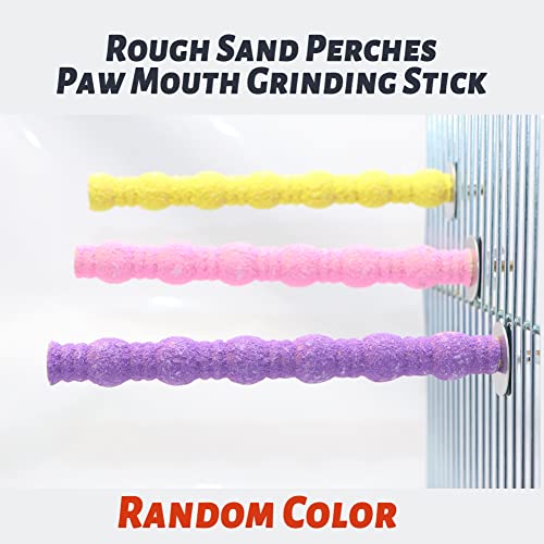 Bird Perch Parrot Stand Natural Wood Grinding for Cage (small: 7.07inch/18cm)