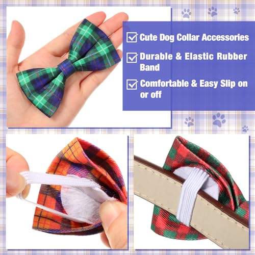 50 Pcs Plaid Dog Bow Ties
