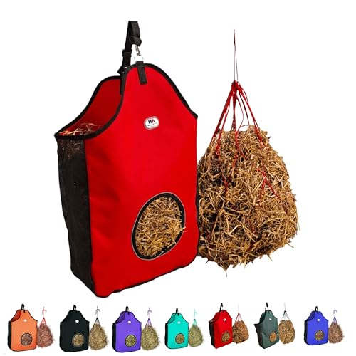 1200 D Hay Feeder Tote Bag for Horses (Red)