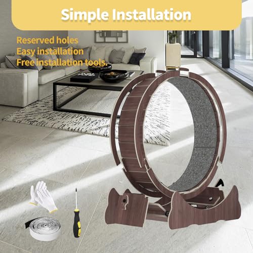 Cat Running Wheel (XL / Brown)