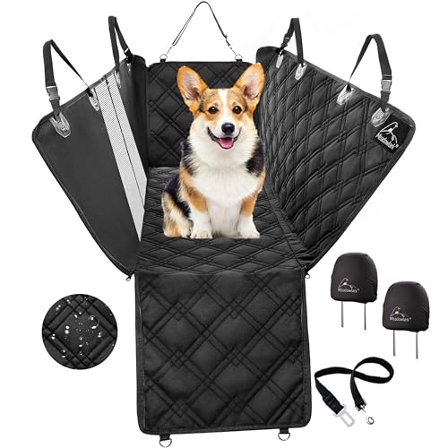 Dog Car Seat Cover (XL – Fits Large SUVs & Full-Size Trucks / Black-Mesh)