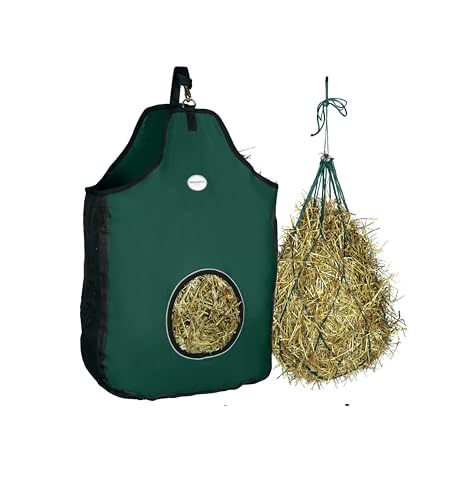 1200 D Hay Feeder Tote Bag for Horses (Hunter Green)