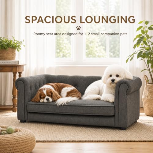 39" Dog Sofa Couch for Medium Dogs (39 inch / Grey)
