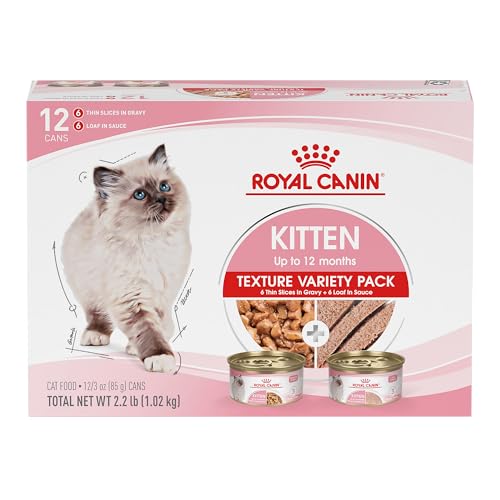 Feline Health Nutrition Kitten Thin Slices in Gravy and Loaf in Sauce Variety Pack Cat Food (3 Ounce (Pack of 12) / Thin Slices in Gravy and Loaf in Sauce)