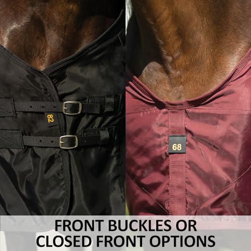 Dura Nylon Horse Stable Sheet (Horse Size 70 / V-Free | Closed Front | Legstrap / Navy)
