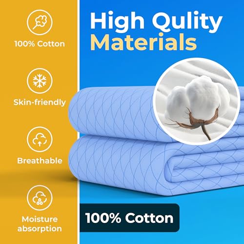 Washable Underpads (Light Blue/White / 4 Pack - 34x36)